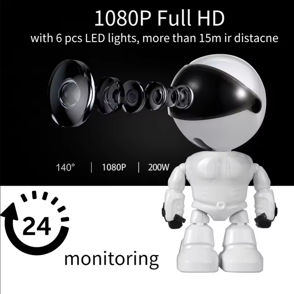 Home Security Robots - Inteligentna kamera IP WiFi 1080P HD,