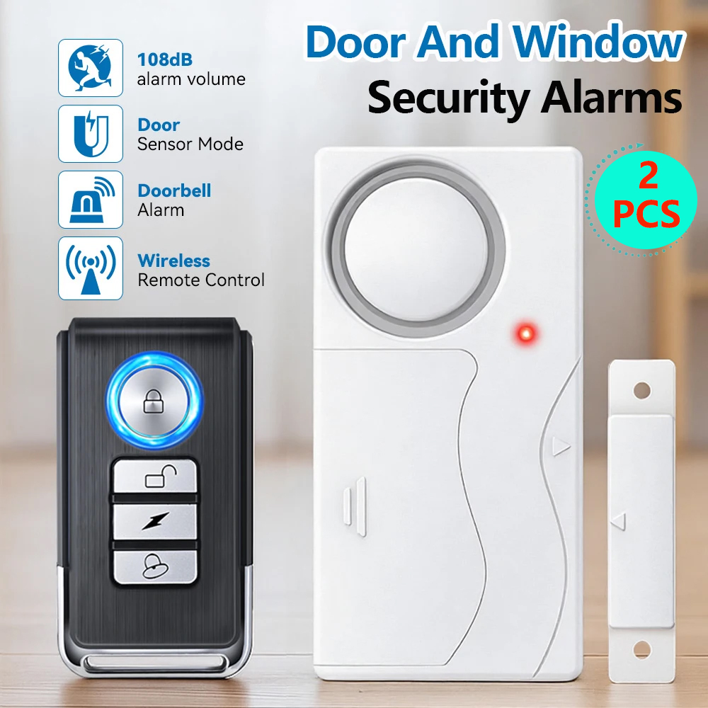 Sim Gsm Alarm - Bezprzewodowy alarm do drzwi z pilotem,