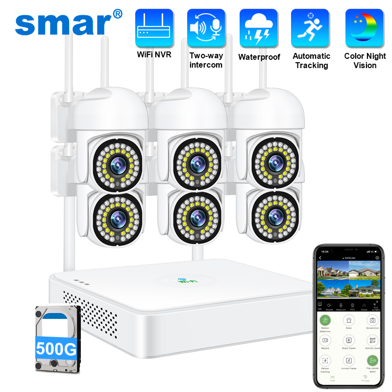 Sim Gsm Alarm - Bezprzewodowy system kamer bezpieczeństwa CCTV Smar